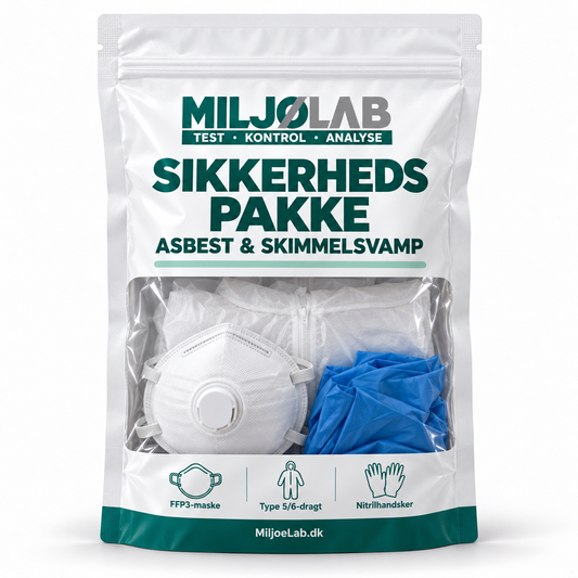Sikkerhedspakke til Asbest & Skimmelsvamp (FFP3 + KAT 3 Type 5/6) MiljøLab ApS